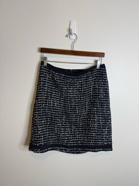 ANN TAYLOR | blue tweed Pencil Skirt size 8